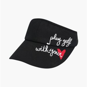 [까스텔바작]여성 슬로건 리본 썬캡 BGDMGC707BK_CC