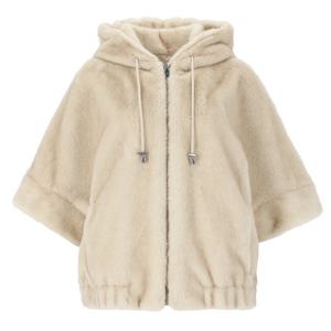 [에이비에프지]7부 소매 보아 퍼 후드 재킷 APY4FFF6K