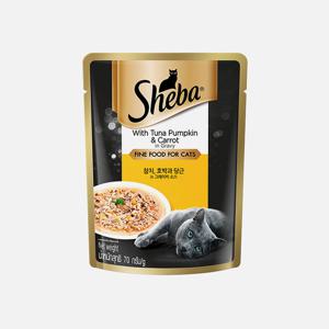 [13+1] 쉬바 참치 / 호박과 당근 in 그레이비소스 70g 고양이 사료