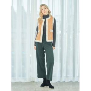 [레코브](레코브) 부클배색 무스탕 베스트(LK61C1VT503X)