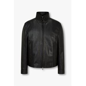 [엠포리오 아르마니][공식40프로할인] 남성 리피트 로고 하이넥 레더 자켓A514309005-I