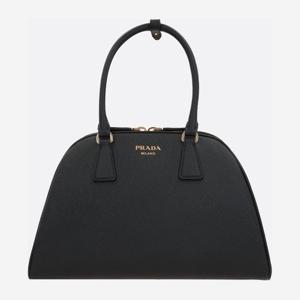 프라다 로고 레더 미디엄 토트백 1BG537VMOM 2A4AF0002