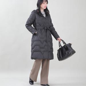 애비뉴투지 엄마옷 알토 경량 오리털 후드 롱 패딩 재킷 J02307