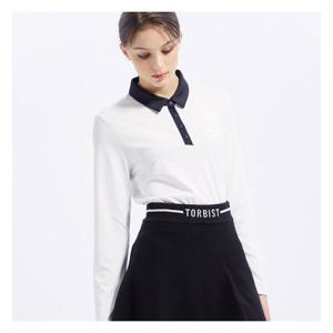 [톨비스트](여성)등판 포인트 에리 티셔츠_GACF9-WKL040_OW1