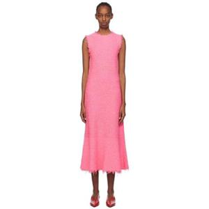 25 FW 질샌더 여성 핑크 코튼 미디 드레스 241249F092003