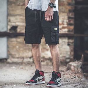 남성 포켓 카고 반바지 패치 트랜디 남자팬츠