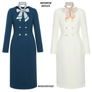 [미니멈]MD 노카라 더블버튼 원피스  MD MXAAWO2140 M_CJ