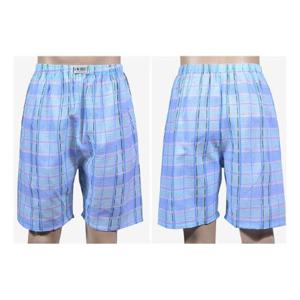 체크 프린팅 홈웨어 남성 엠보 5부 파자마 사계절