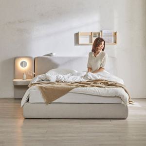 휴먼앤퍼니처 오른 패브릭 킹사이즈 침대+협탁1 독립매트