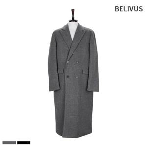 빌리버스 남자 롱코트 카라 울 혼방 더블 코트 겨울 아우터 BOID005