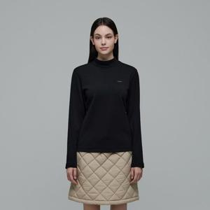 내셔널지오그래픽 N244WTS010 여성 겨울 목폴라 티셔츠 CARBON BLACK