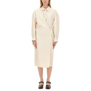 르메르 스트레이트 칼라 트위스트 드레스 DR1092LF839WH048 DOM