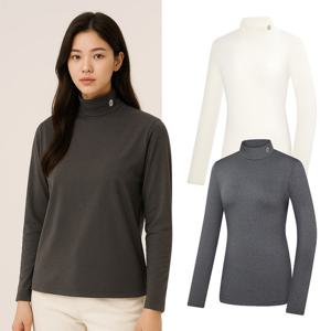 콜핑 여성 겨울 이너 목티 기모 목폴라 티셔츠