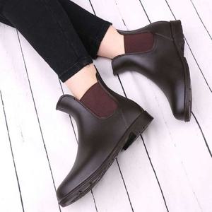 여성 레인 발목 부츠 우화 반장화 고무 숏부츠 패션화