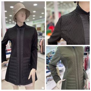 [팜스프링스]퀼팅 패치 패딩 반코트GF19WJ61W1_DG