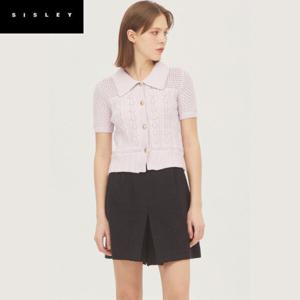 [시슬리]스카시 반팔 니트_SAKC31331