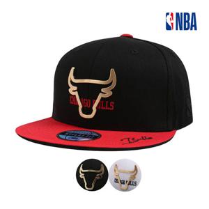 [엔비에이]남녀공용 시카고불스 아웃라인 메탈 스냅백 일자챙모자 N255AP614P