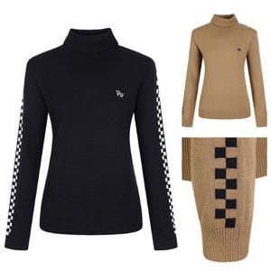 [팜스프링스]여성 소매패턴 목폴라니트_SKTL233403_DG