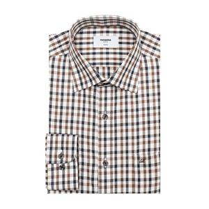 [레노마(셔츠)]신상품 면폴리 깅엄체크 일반핏긴소매RNFSG0030BW