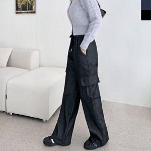 기모팬츠 겨울바지 슬랙스 GAA HDB186W 웜 카고 데님 스트링 팬