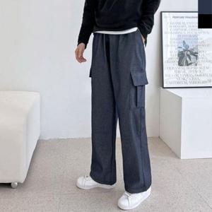 기모팬츠 겨울바지 슬랙스 GAA HDB186M 웜 카고 데님 스트링 팬