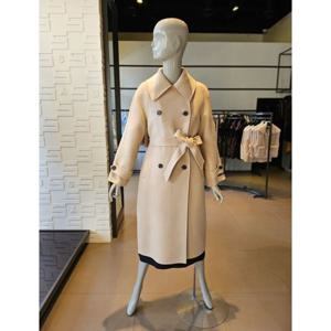 [시슬리]SACTC5361 BG 시슬리 벨티드 빅카라 롱코트