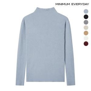 [미니멈][미니멈 에브리데이]베이직 반하이넥 비스코스 골지 긴팔 니트 (EA4KT010D)