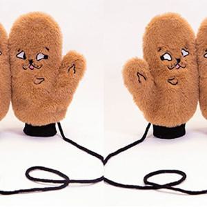 동물자수 벙어리장갑-핑크OC