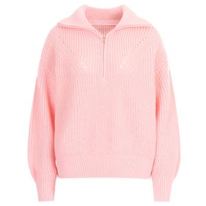 샵앤) 여성 반집업 터틀넥 방한 니트 티셔츠 BOM-WKN-20247-핑크