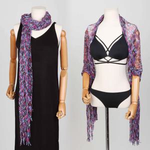 샵앤) 스페이스 여성 크로세 비치 숄 스카프 GS-WSC-0245-네이비