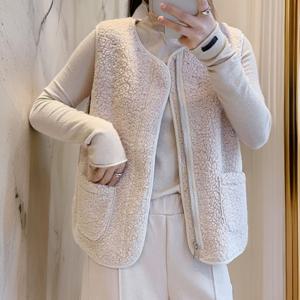 [다잇템]여자 플리스 주머니 집업 양털 덤블 조끼