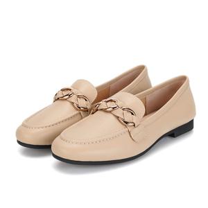 [바바라(슈즈)]골드 체인 장식 데일리 로퍼_BBG140_BE