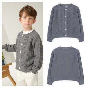 빈 BEEN 25년 SS BZ13CK01GY 그레이 케이블 니트 가디건