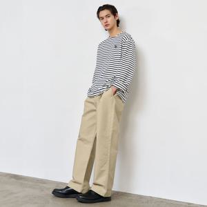 UNISEX 롱슬리브 보더 티셔츠 [WHITE] / SBE1U01003-MAN