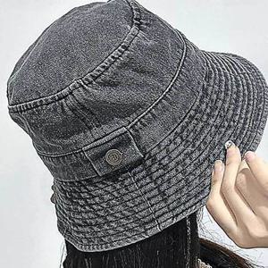 버킷햇 뉴에프 데님 흑청 모자 여성 벙거지 겨울
