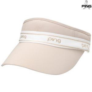 [핑골프][양말증정]여성 배색 로고 자수 썬바이저 121E1CP053_BG
