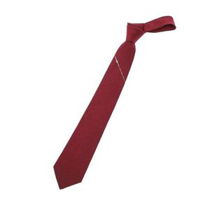 [에스티듀퐁(셔츠)]레드 사선 라인 원 포인트 큐빅 넥타이 TE5SM61KA001TRD