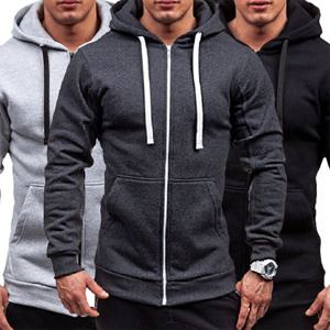 기모안감 3가지 색상 남자 후드 집업 캐주얼 아우터