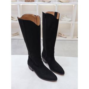 [블리아르]웨스턴 스웨이드 미들힐 여성 롱부츠 5cm BLMD500549-