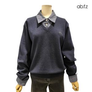 [에이비에프지]남방 레이어드 스타일 긴팔 니트 APZ1HW34A