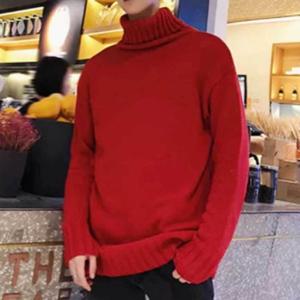 남자 터틀넥 니트 티셔츠 폴라 겨울 데일리 스타일