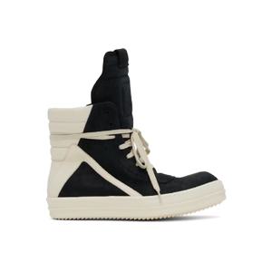 25 FW 릭오웬스 남성 블랙   오프 화이트 할리우드 지오바스켓 스니커즈 251232M236062