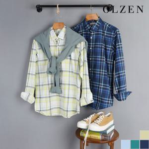 [올젠] 컴포트핏 체크 셔츠 (ZOD1WC1303)