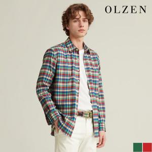 [올젠] 멀티 컬러 체크 셔츠 (ZMD1WC1101)