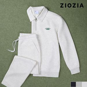 남녀공용 루즈핏 반집업 카라 티셔츠 (AED1TR3601)