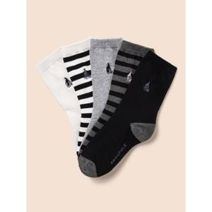 [빈폴키즈] 베이직 양말 5족 SET 블랙 (BI51KTU045)