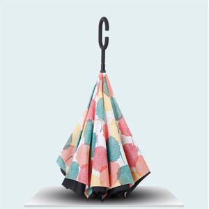 거꾸로 펴지고 접는 장우산 반대로 펴고 접는 우산