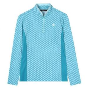 그린조이 HC12 여성 프린트 냉감 반지퍼 티셔츠 GP24KL55W(틸블루)