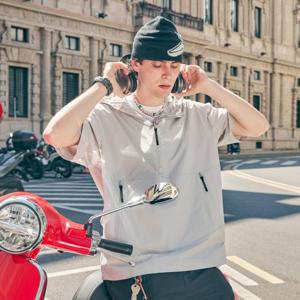 N252UFT941 아델리 경량 우븐 반팔 아노락 SILVER GREY