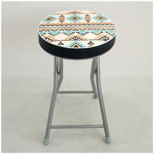 원형 접이식 의자 인디언 1P 쿠션 간이의자 스툴 체어